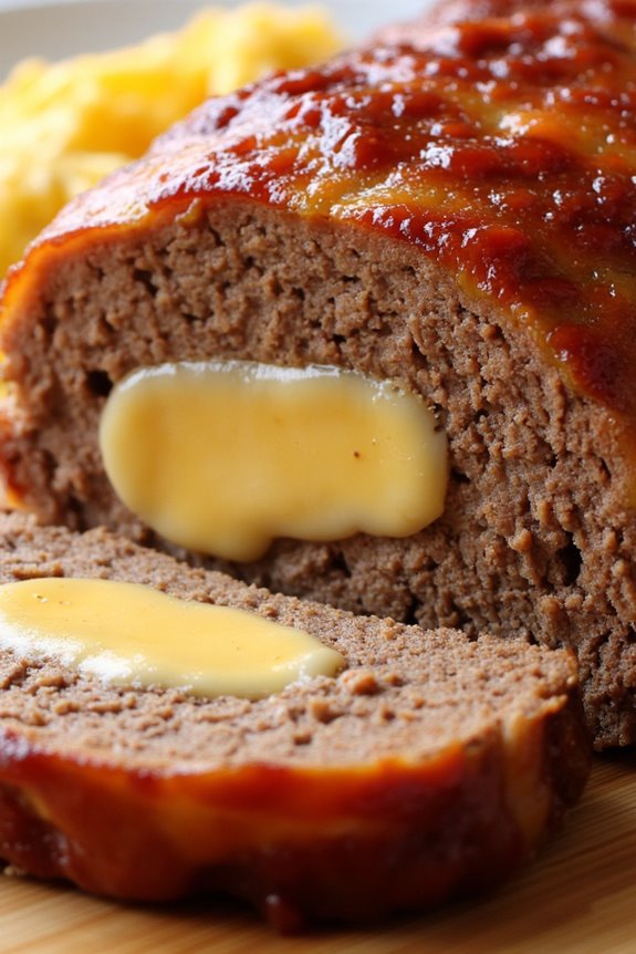 bacon wrapped cheesy meatloaf delight