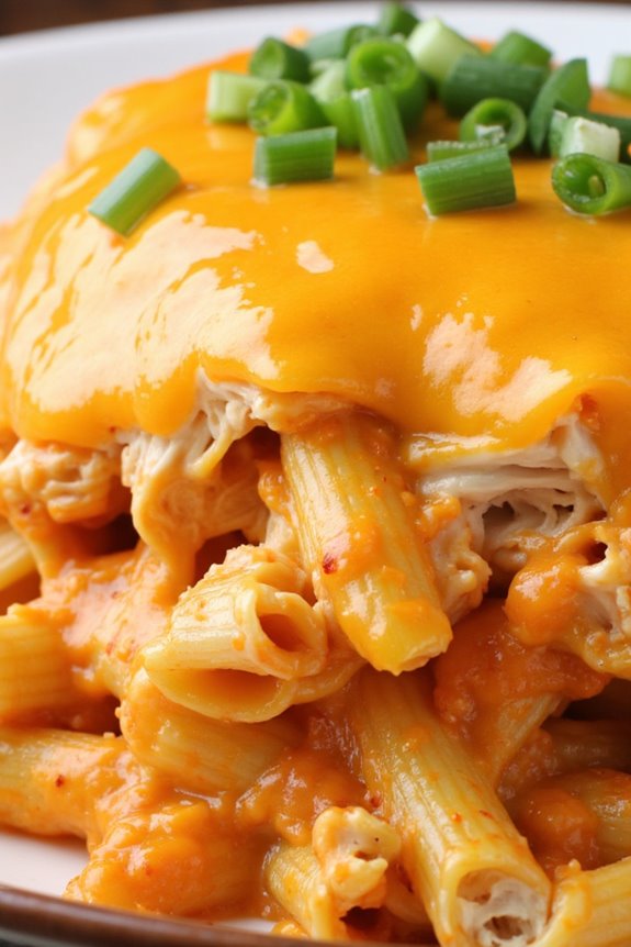 buffalo chicken pasta casserole