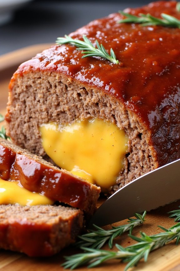 cheddar stuffed air fryer meatloaf