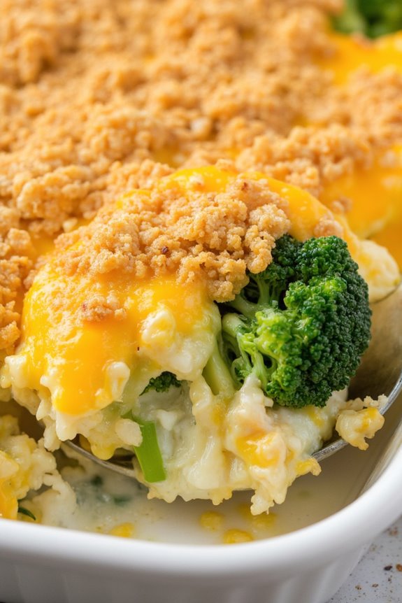cheesy comforting broccoli casserole