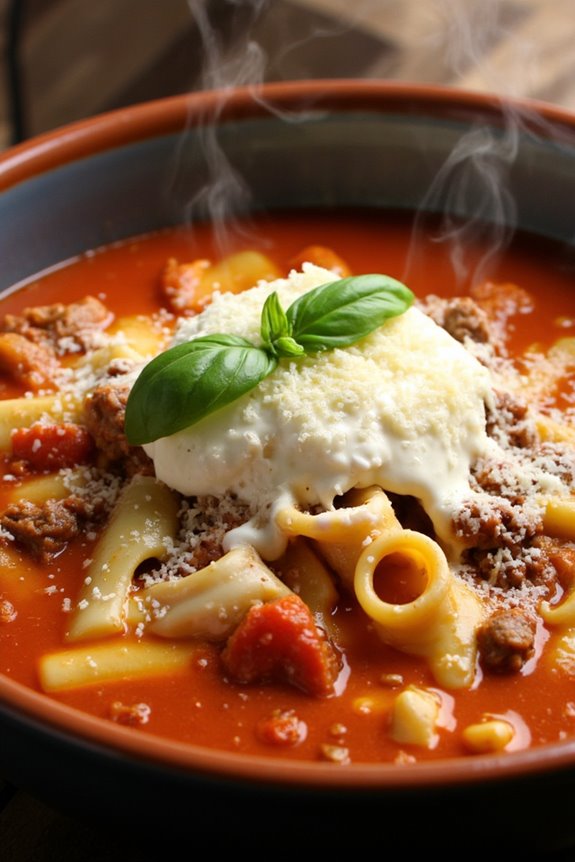 cheesy lasagna soup recipe