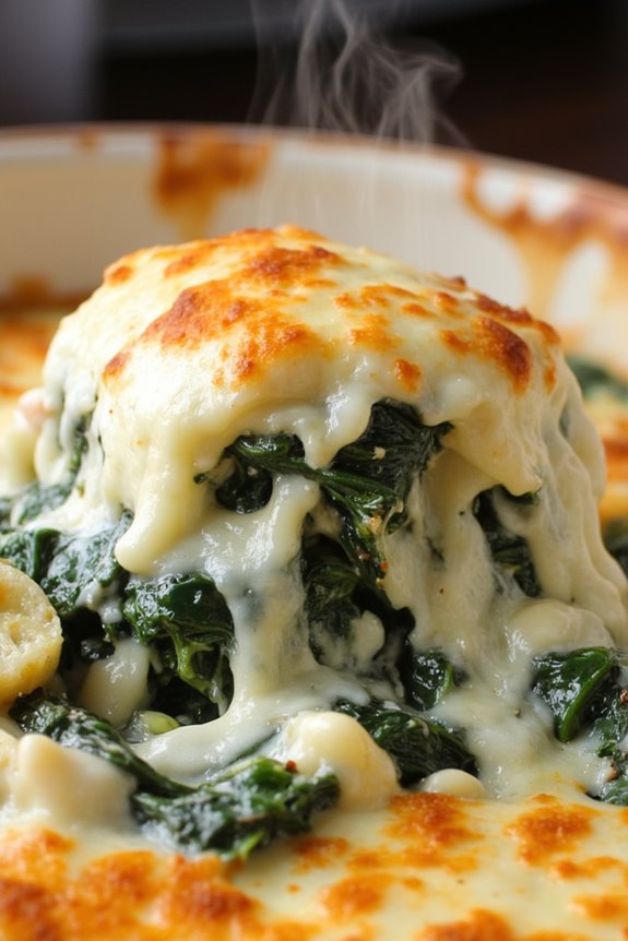cheesy spinach artichoke casserole