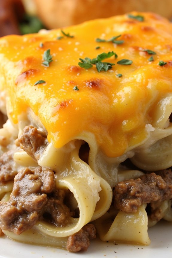 comforting beef noodle casserole