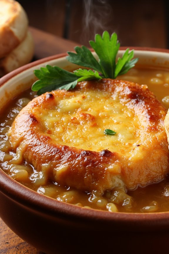 comforting caramelized onion soup