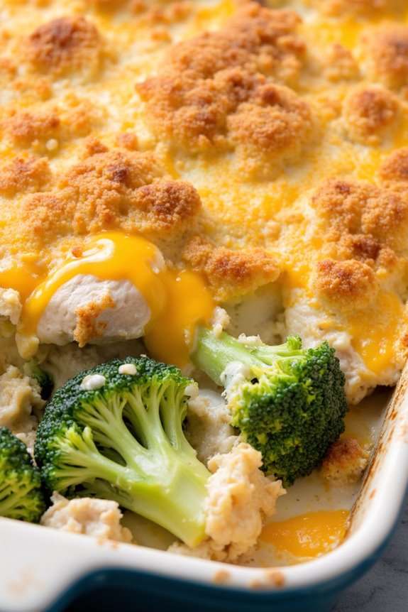 comforting cheesy chicken casserole