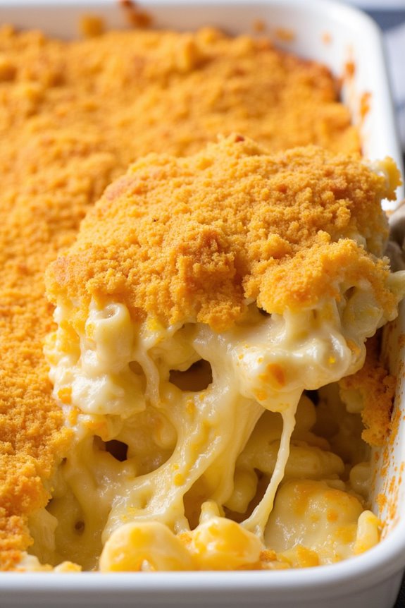 comforting cheesy pasta casserole