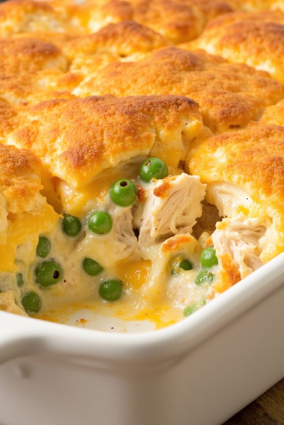 comforting chicken cheese casserole