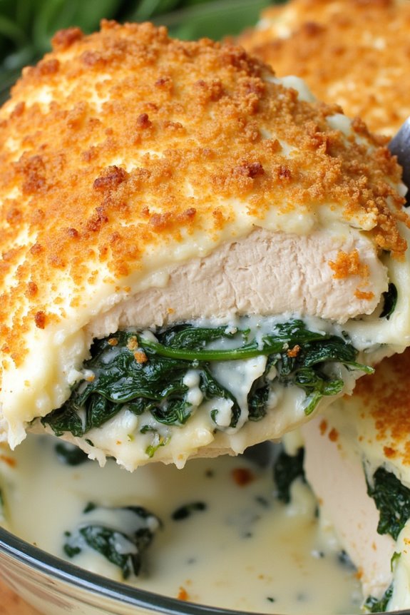 comforting chicken spinach casserole