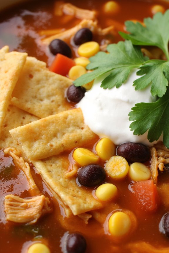 comforting chicken tortilla soup