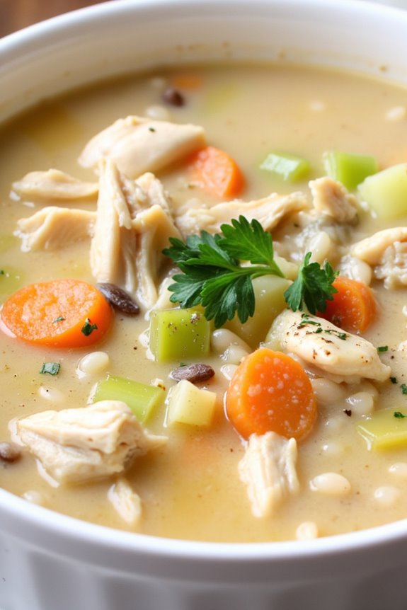 comforting creamy chicken soup