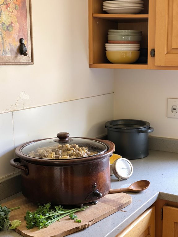 comforting crockpot beef stroganoff