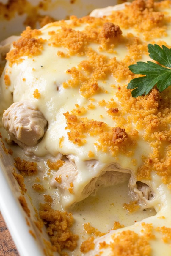 comforting garlic chicken casserole