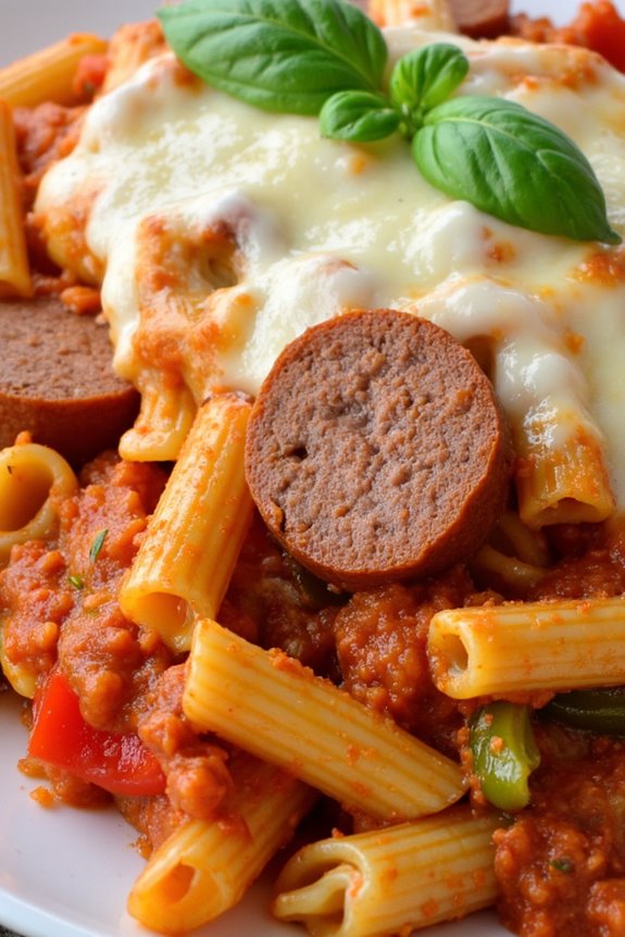 comforting sausage and peppers casserole