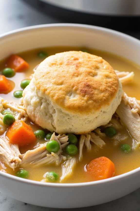 comforting slow cooked chicken dumplings