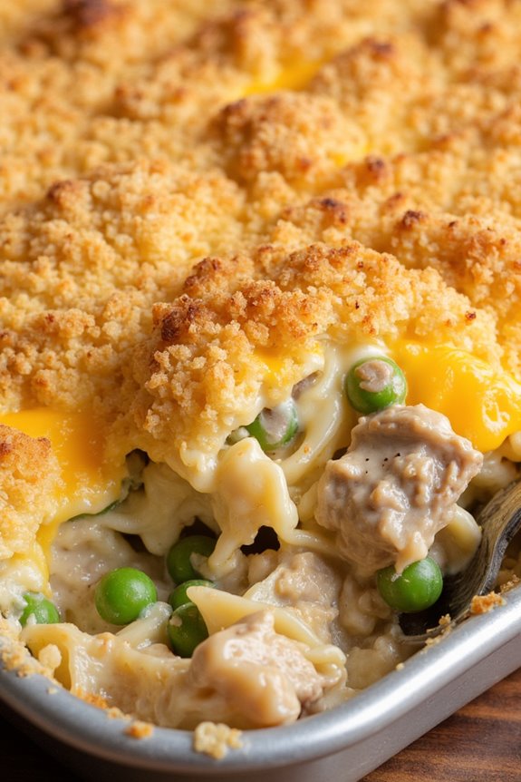 comforting tuna noodle casserole