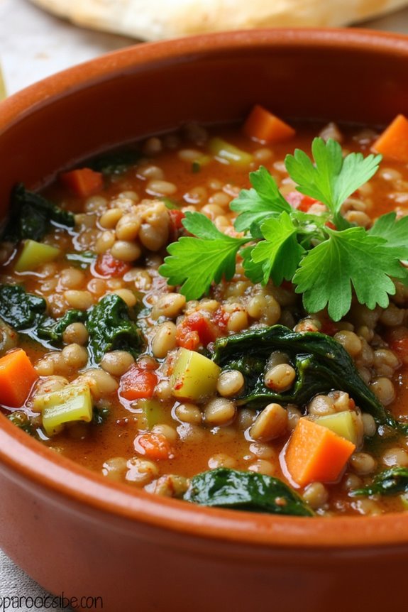 comforting vegetarian lentil stew