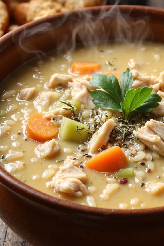 cozy chicken wild rice soup