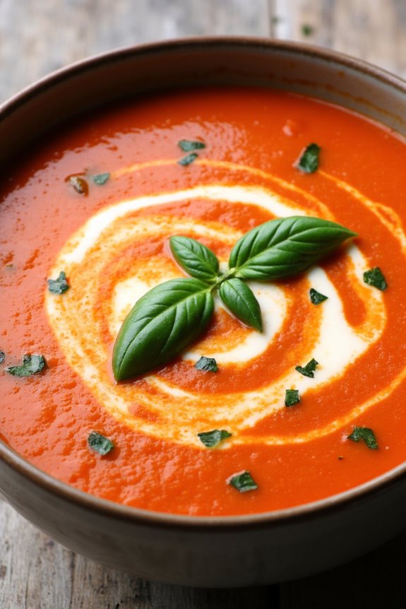 cozy crockpot tomato basil soup