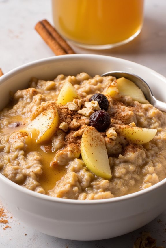 cozy overnight apple oatmeal