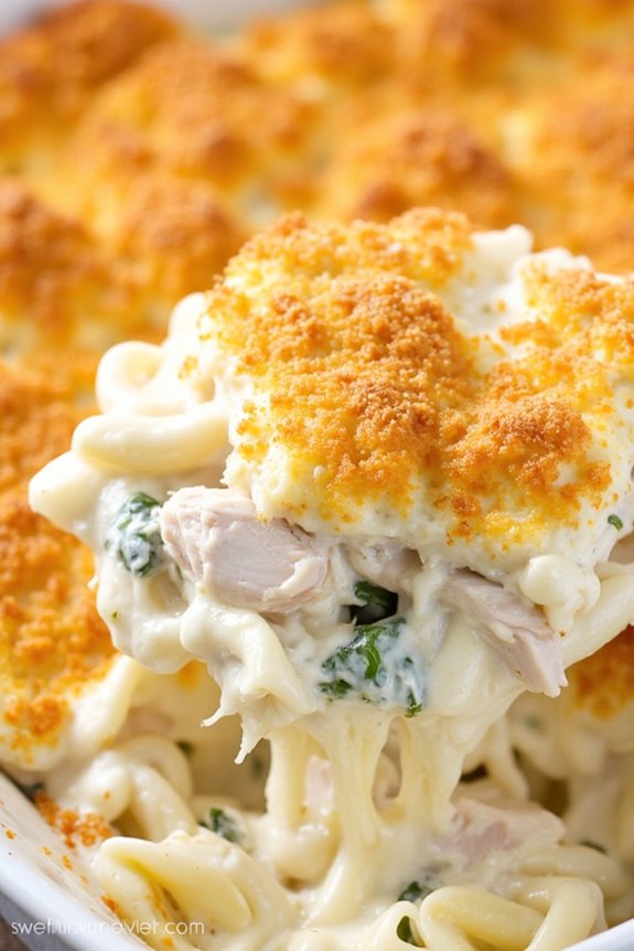 creamy chicken pasta casserole