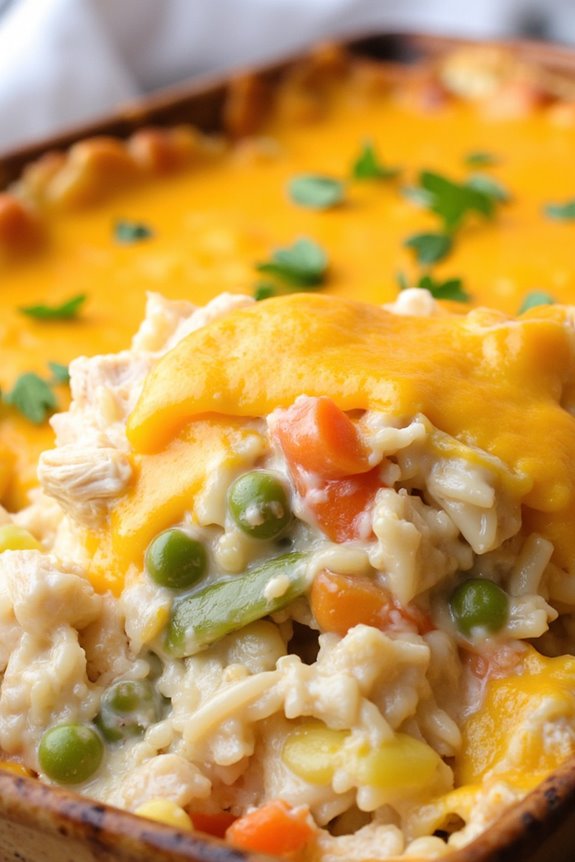 creamy chicken rice casserole