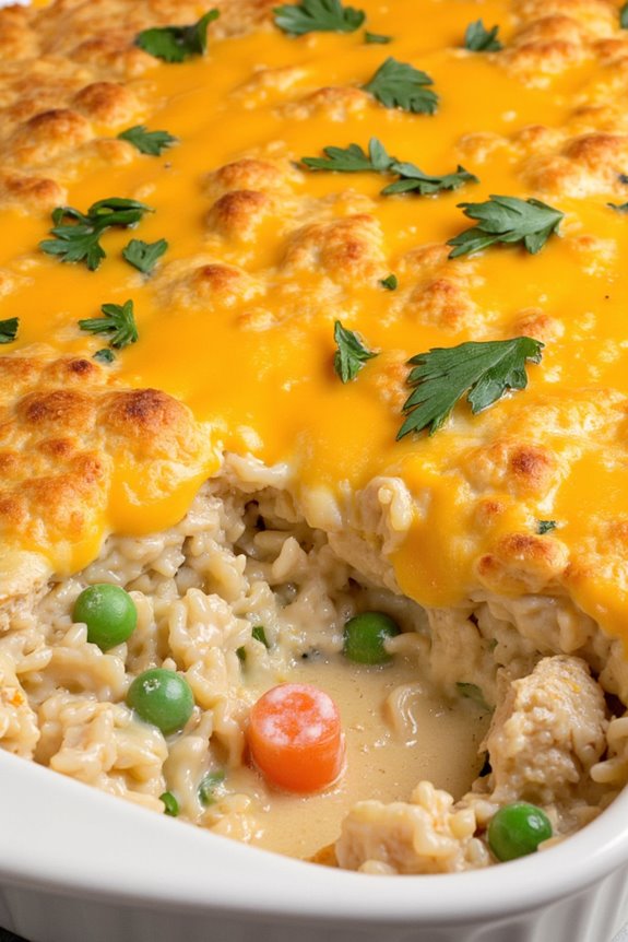 creamy chicken rice casserole