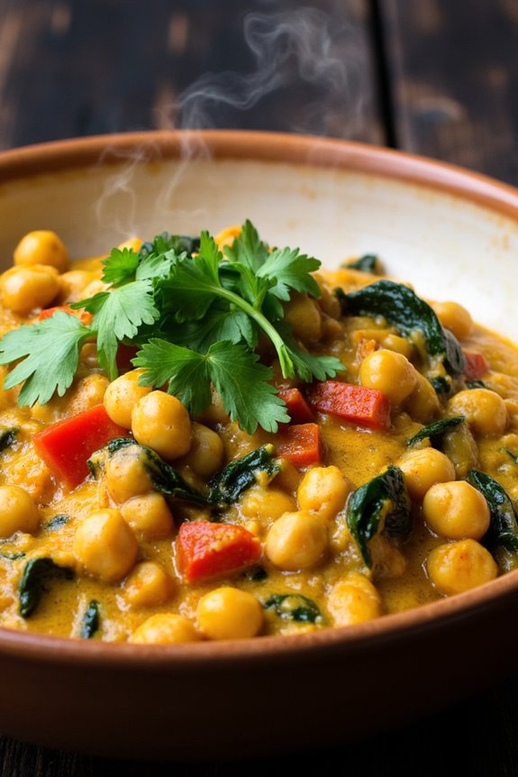 creamy chickpea coconut curry