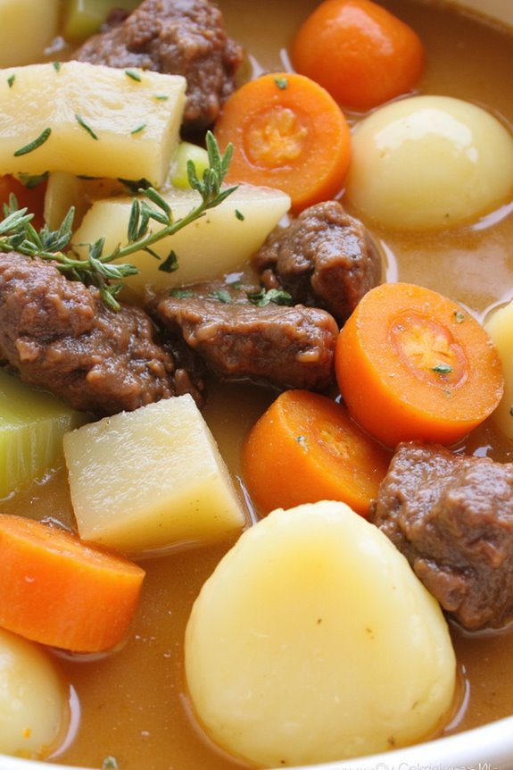 creamy horseradish beef stew