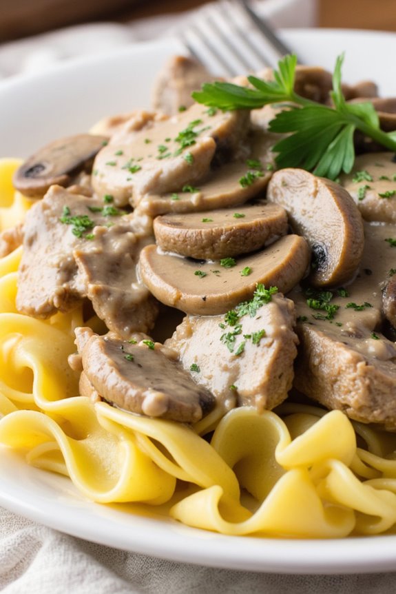 creamy pork stroganoff recipe