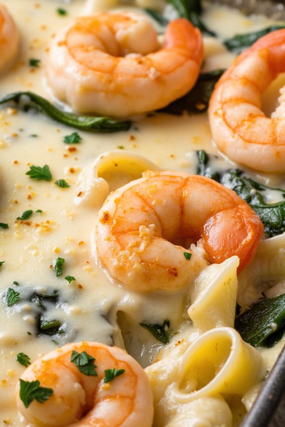 creamy shrimp spinach casserole