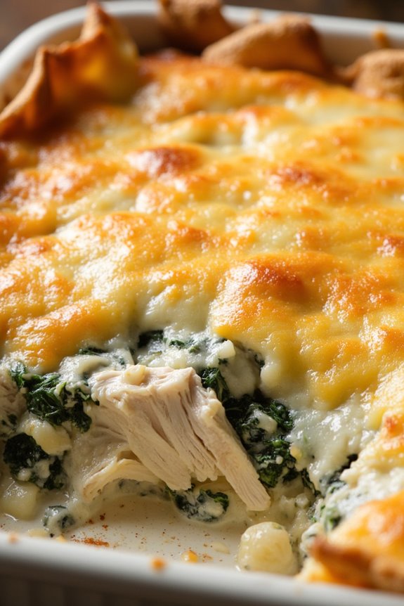 creamy spinach artichoke casserole