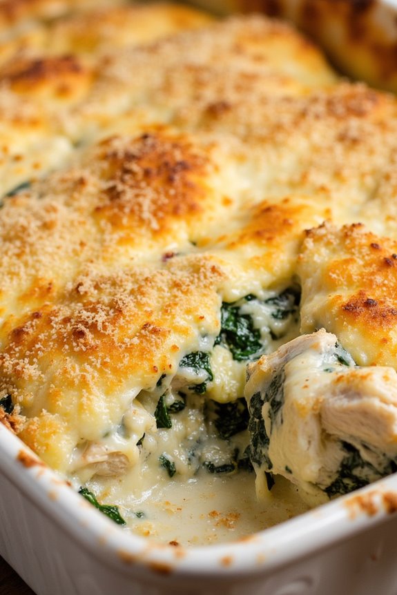 creamy spinach artichoke casserole