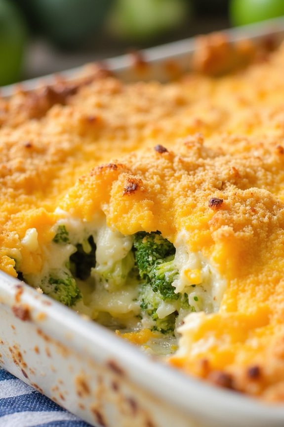 crispy broccoli cheese casserole