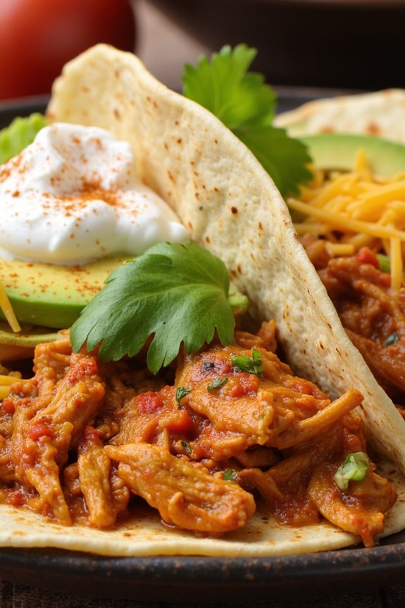 crockpot chicken taco delight