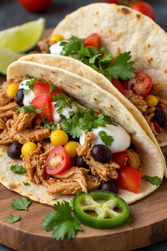 crockpot chicken taco delight
