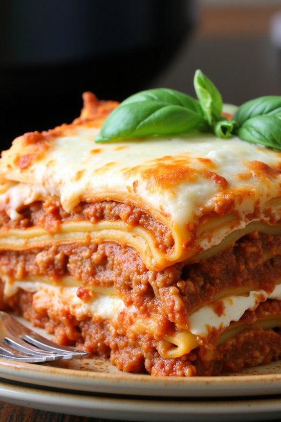 crockpot lasagna for dinner