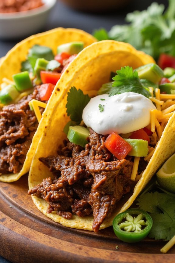 crockpot spicy beef tacos