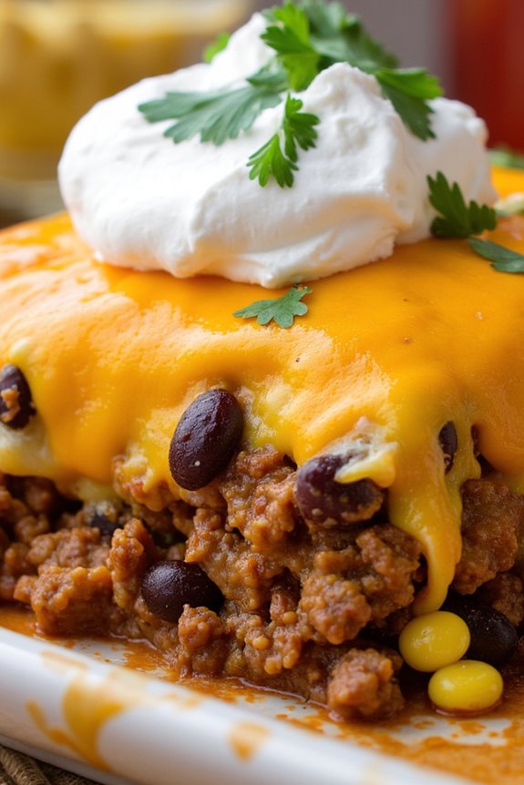 delightful one pan taco casserole