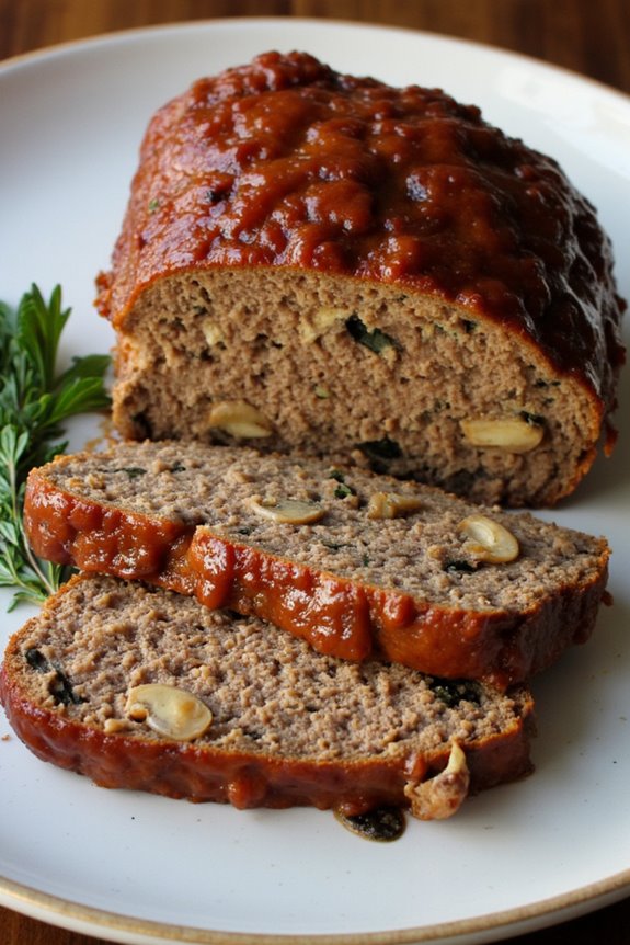 earthy mushroom herb meatloaf