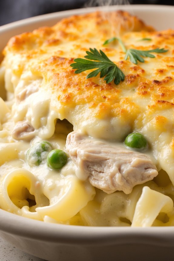 easy chicken alfredo casserole