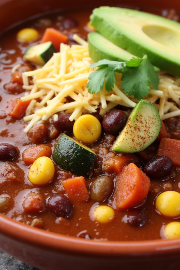 easy hearty veggie chili