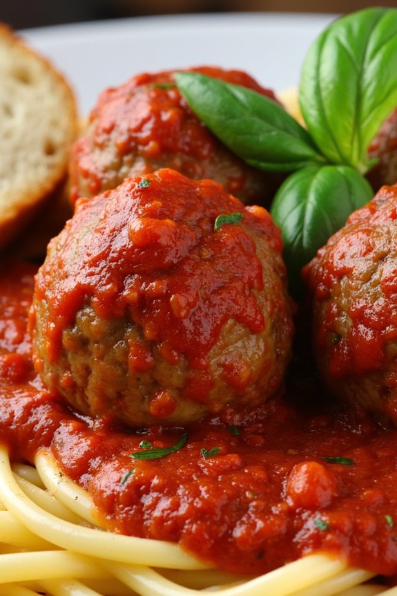 effortless crockpot meatball marinara