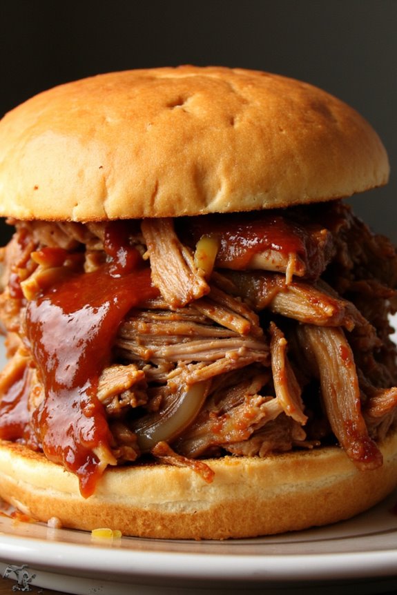 flavorful pulled pork sandwiches