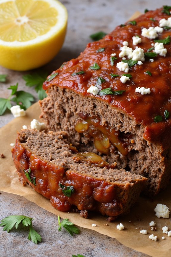 greek meatloaf with feta