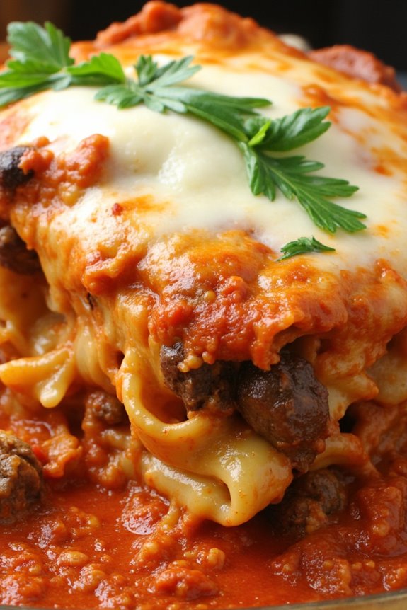 hearty beef mushroom casserole