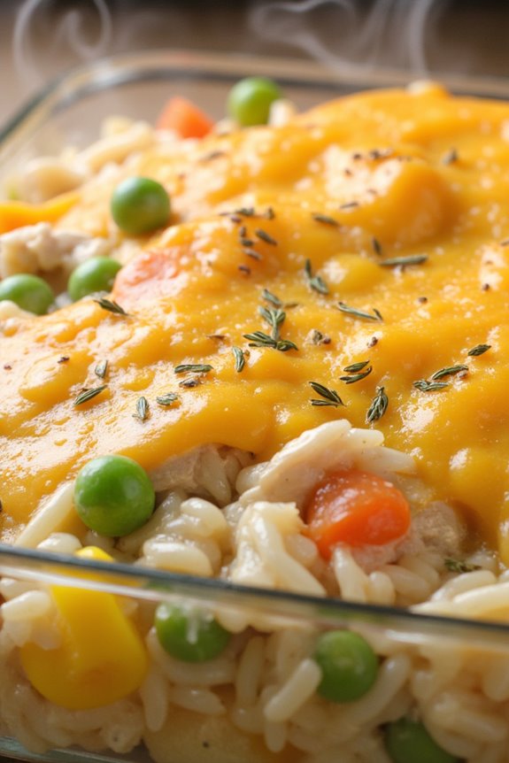 hearty chicken rice casserole
