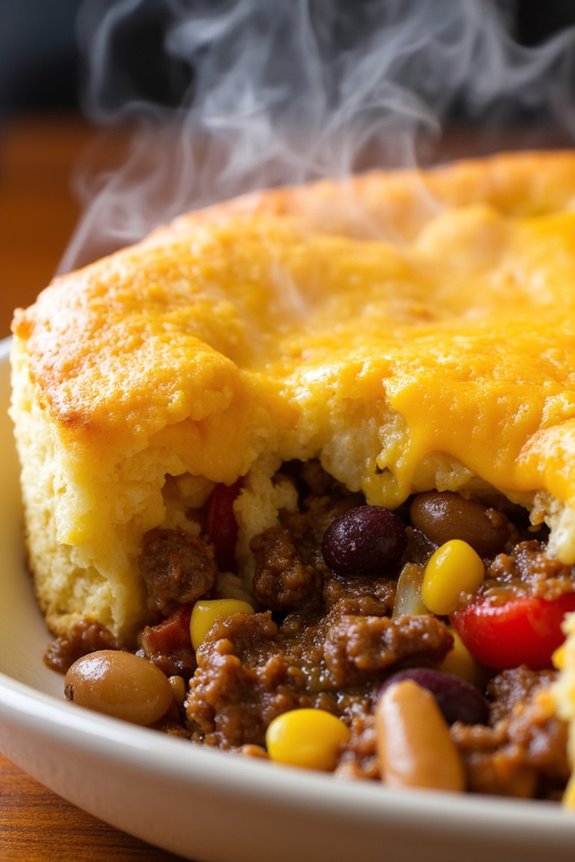 hearty cornbread cowboy pie