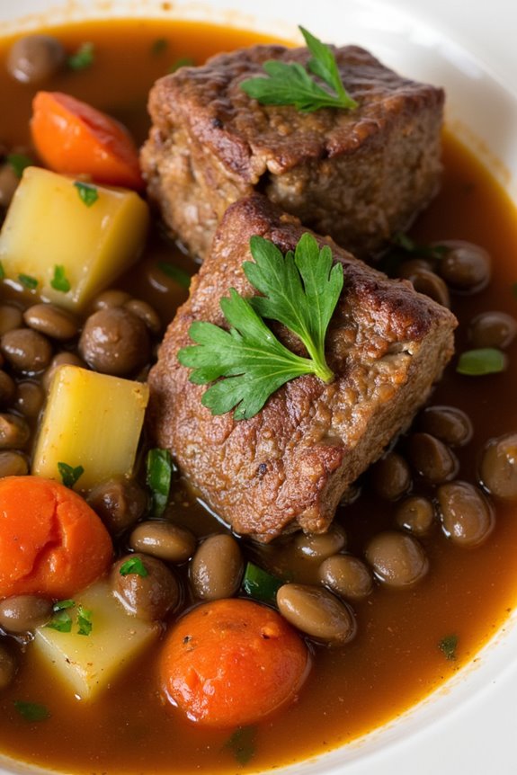 hearty lamb lentil stew