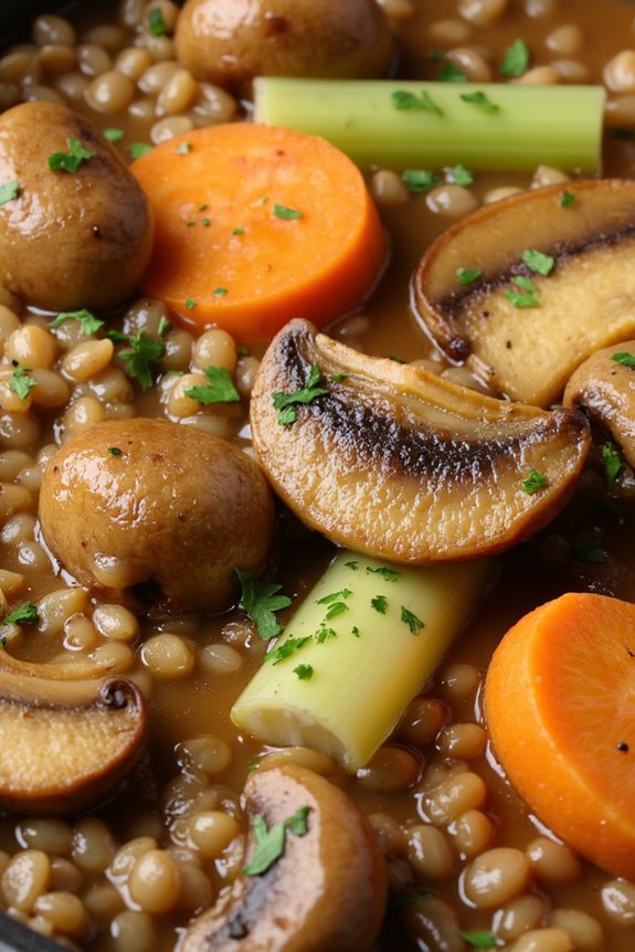 hearty mushroom barley stew