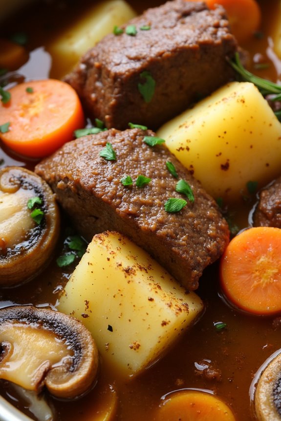 hearty mushroom beef stew